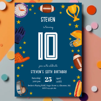 American Football Kindergeburtstag Einladung