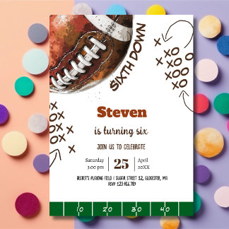 American Football Kindergeburtstag Einladung