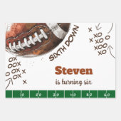 American Football Kindergeburtstag Geschenkpapier Set (Vorderseite)