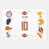 American Football Kindergeburtstag Geschenkpapier Set (Vorderseite)