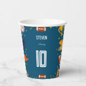 American Football Kindergeburtstag Pappbecher (Vorderseite)