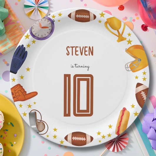 American Football Kindergeburtstag Pappteller