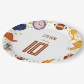 American Football Kindergeburtstag Pappteller (Schrägansicht)