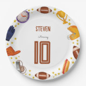 American Football Kindergeburtstag Pappteller (Vorderseite)