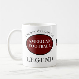 American Football Legende Monogram Add Your Name Kaffeetasse