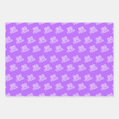 American Football Lila und Black Pattern Geschenkpapier Set (Vorderseite 3)