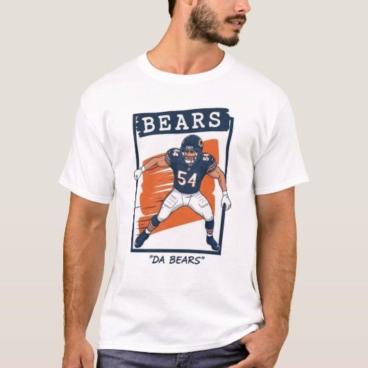 American Football Linebacker Action Pose T-Shirt (Vorderseite)