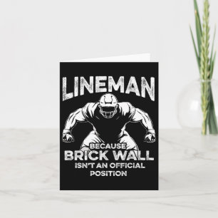 American Football Lineman Brick Wall Zitat M Karte
