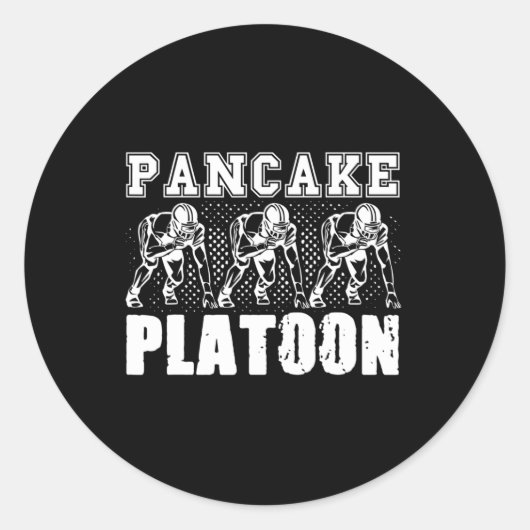 American Football Lineman Pancake Platoon Player S Runder Aufkleber (Vorderseite)