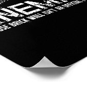 American Football Lineman Poster (Ecke)