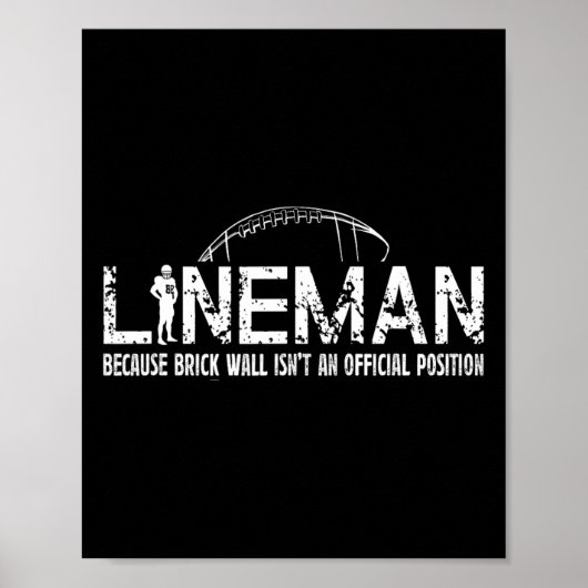American Football Lineman Poster (Vorne)