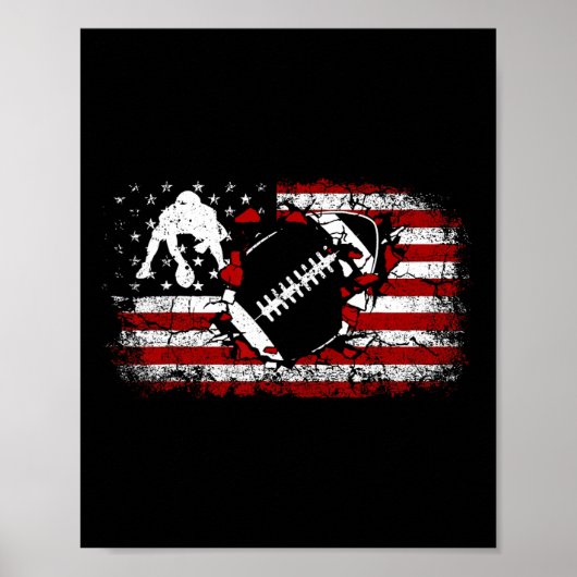 American Football Lineman Poster (Vorne)