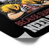 American Football Lineman wegen Quarterbacks Poster (Ecke)