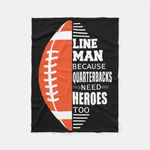 American Football Lineman, weil Quarterbacks brauc Fleecedecke