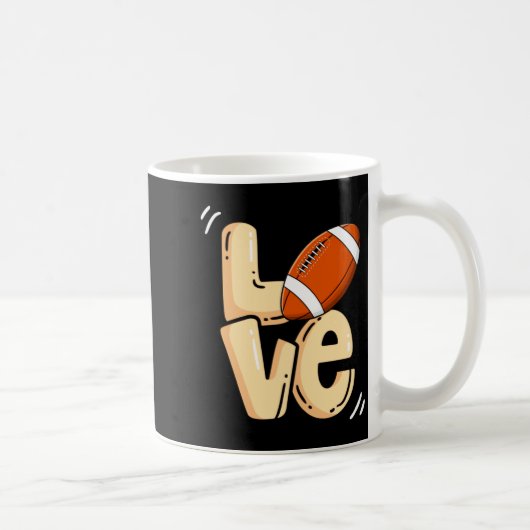 American Football Love Valentines Rugby Srts Pl _1 Kaffeetasse (Rechts)