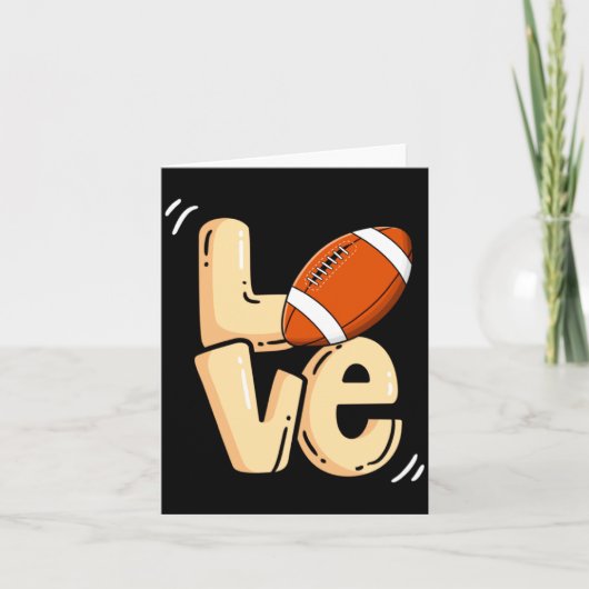 American Football Love Valentines Rugby Srts Pl _1 Karte (Vorderseite)