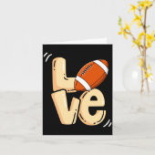 American Football Love Valentines Rugby Srts Pl _1 Karte (Gelbe Blume)