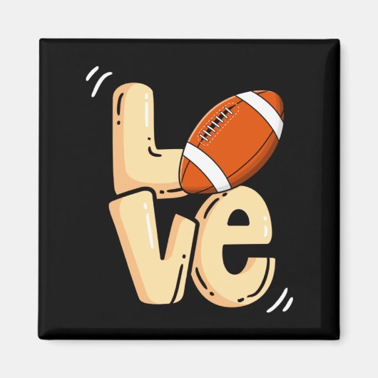 American Football Love Valentines Rugby Srts Pl _1 Magnet (Vorne)