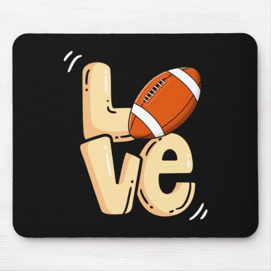 American Football Love Valentines Rugby Srts Pl _1 Mousepad (Vorne)