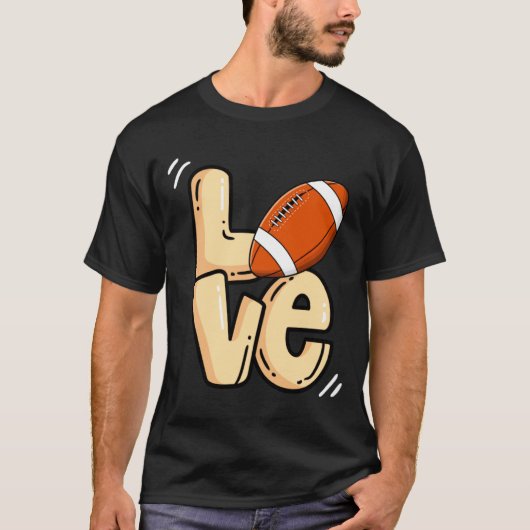 American Football Love Valentines Rugby Srts Pl _1 T-Shirt (Vorderseite)