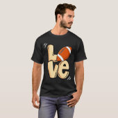 American Football Love Valentines Rugby Srts Pl _1 T-Shirt (Vorne ganz)