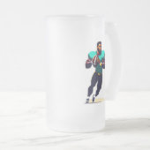 American Football Mattiert Glass Tasse (VorderseiteRechts)