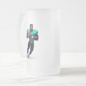 American Football Mattiert Glass Tasse (Vorderseite Links)
