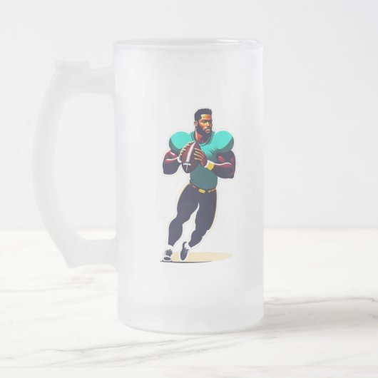 American Football Mattiert Glass Tasse (Links)