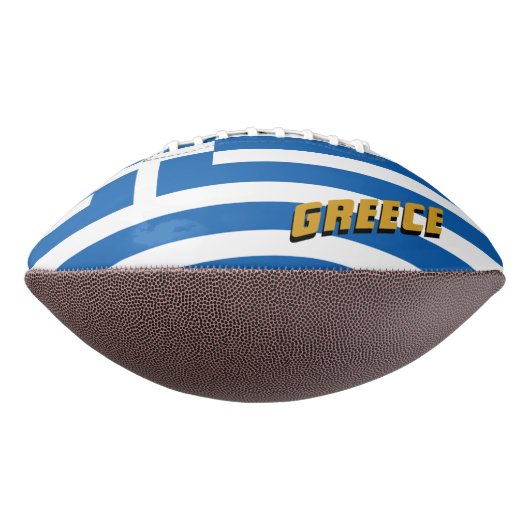 American Football mit griechischer Flagge / Griech (Gedreht 270)