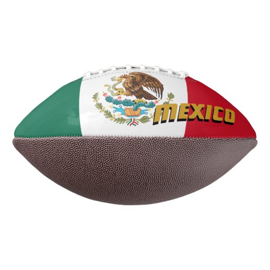American Football mit mexikanischer Flagge / Mexik (Gedreht 270)