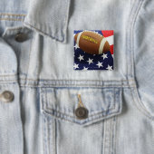 American Football mit US-Flagge Button (Beispiel)