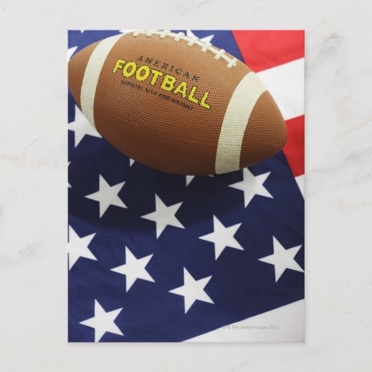American Football mit US-Flagge Postkarte (Vorderseite)