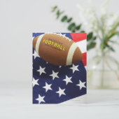 American Football mit US-Flagge Postkarte (Stehend Vorderseite)