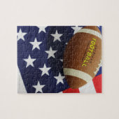 American Football mit US-Flagge Puzzle (Horizontal)