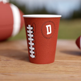 American Football Monogram Sports Party Pappbecher