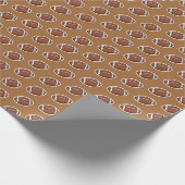 American-Football-Muster Geschenkpapier (Ecke)