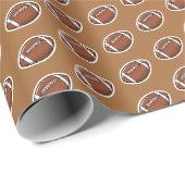American-Football-Muster Geschenkpapier (Rolleneckpunkt)