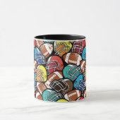 American Football-Muster Tasse (Zentrum)