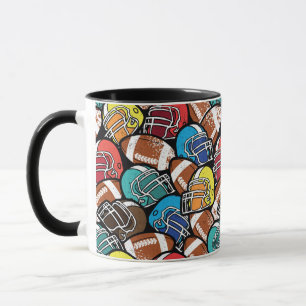 American Football-Muster Tasse