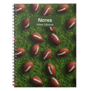American Football Nahtloses Sportmuster Notizblock