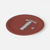 American Football Name Birthday Party Paper Plate Pappteller (Schrägansicht)