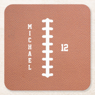 American Football Name Geburtstagsfeier Rechteckiger Pappuntersetzer