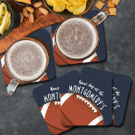 American Football Navy Blue Rechteckiger Pappuntersetzer<br><div class="desc">Die Untersetzer sind mit einem American Football auf marineblau und den Begriffen "It's Game Day!" sowie Ihrem Nachnamen versehen. Mehr Farben und passende Artikel in unserem Shop.</div>