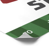 American Football Navy Red Geburtstag Begrüßungsze Poster (Ecke)