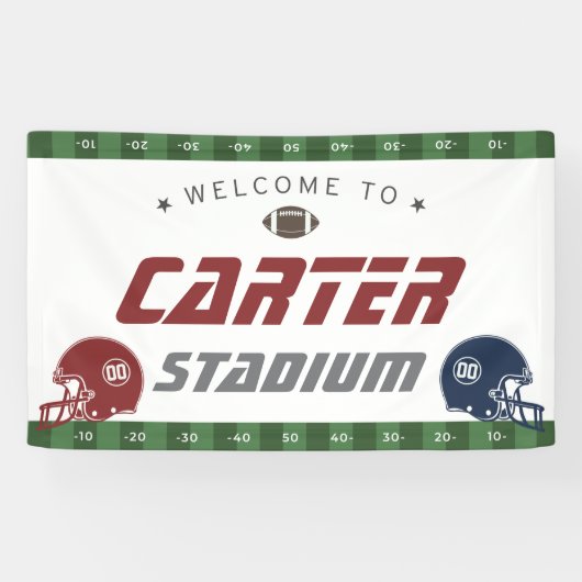 American Football Navy Rot, Jegliches Alter Geburt Banner (Horizontal)