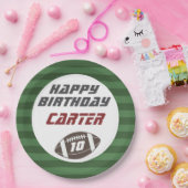 American Football Navy Rot, Jegliches Alter Geburt Pappteller (Party)