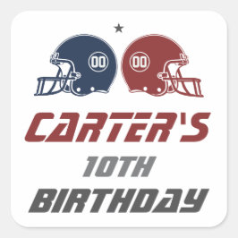 American Football Navy Rot, Jegliches Alter Geburt Quadratischer Aufkleber