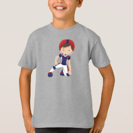American Football, Niedlich Boy, Brown Hair, Rugby T-Shirt