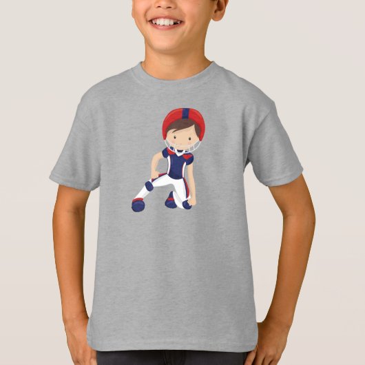 American Football, Niedlich Boy, Brown Hair, Rugby T-Shirt (Vorderseite)