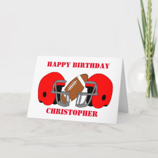 American Football nur noch den Namen Geburtstag hi Karte